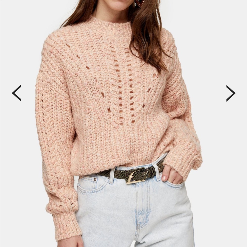 Blush/cream knit sweater